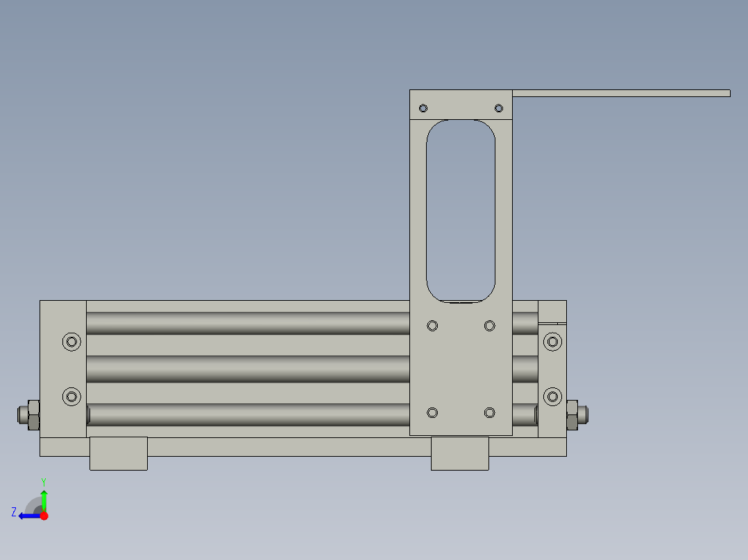 CY1S(615)磁偶式无杆气缸CDY1S10H-200右视图