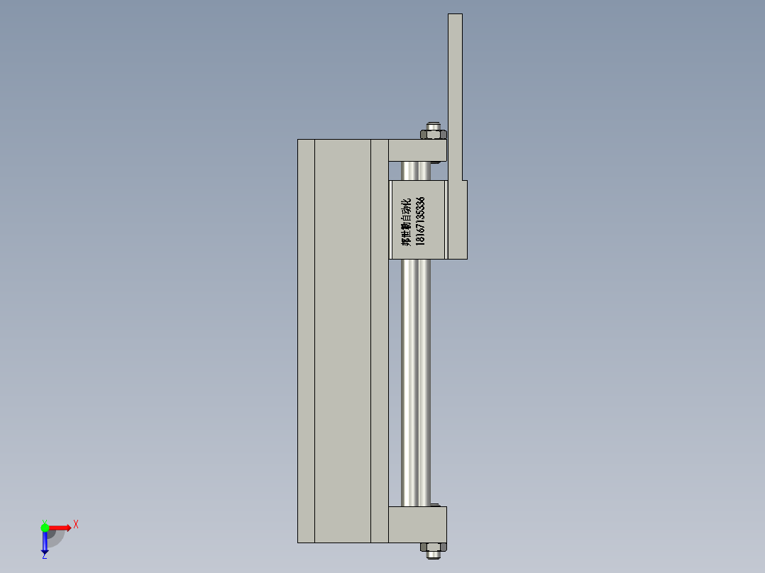 CY1S(615)磁偶式无杆气缸CDY1S10H-200俯视图