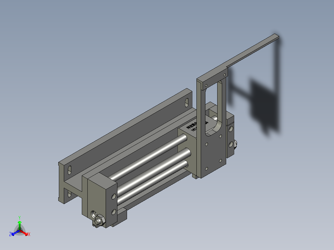 CY1S(615)磁偶式无杆气缸CDY1S10H-200正等轴测图