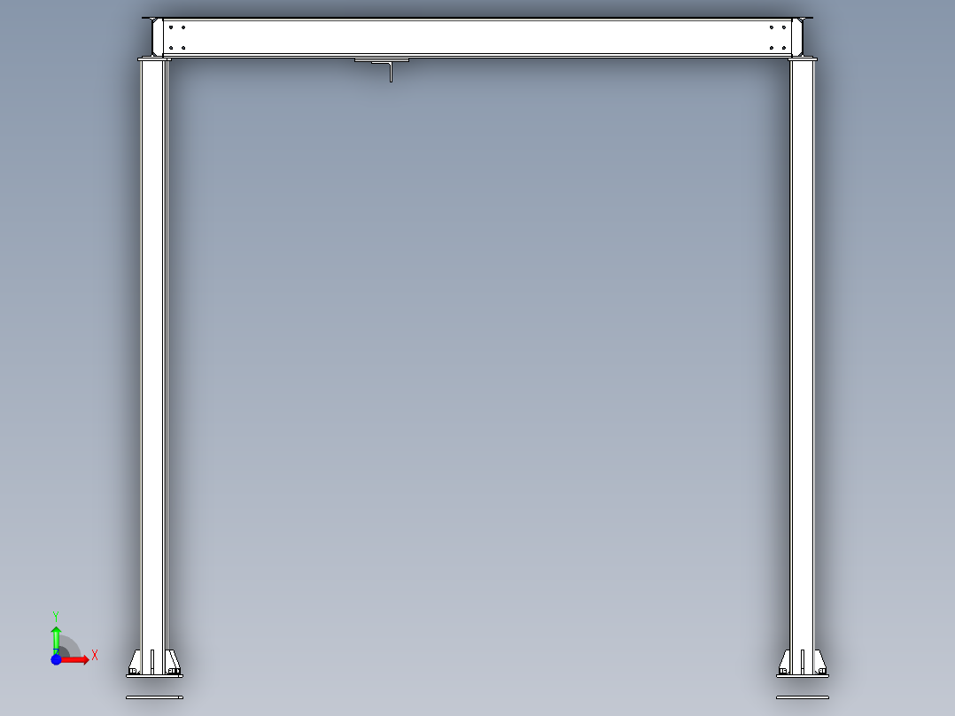 H型钢立库前视图