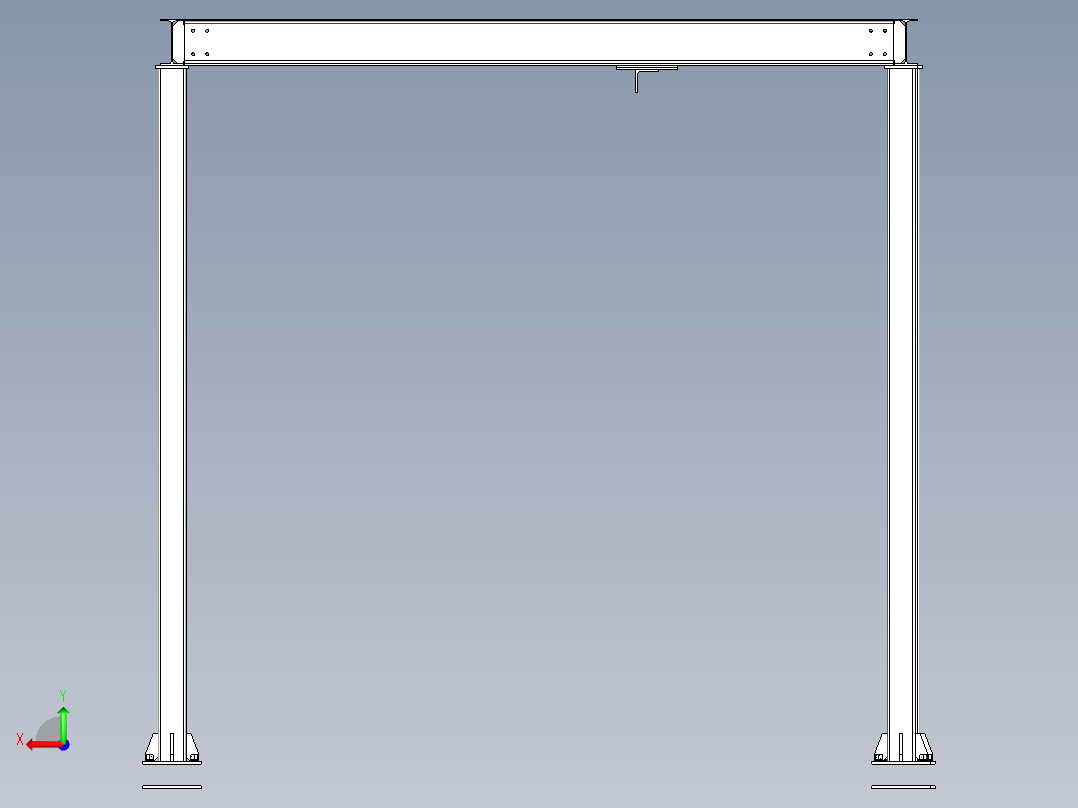 H型钢立库后视图