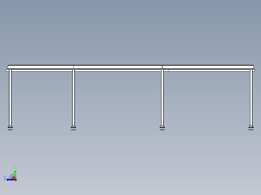 H型钢立库右视图