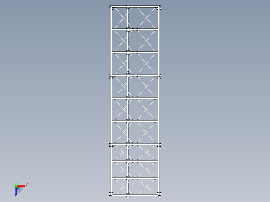 H型钢立库俯视图