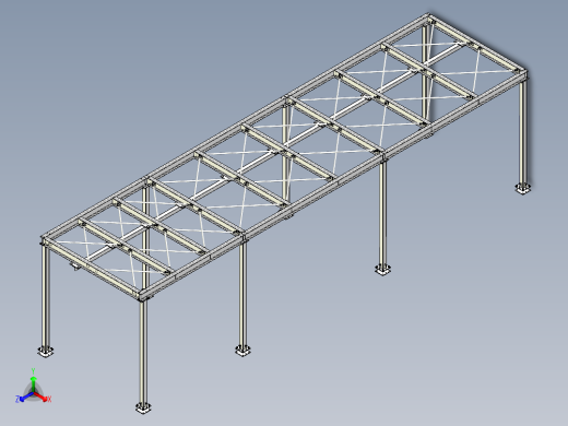 H型钢立库正等轴测缩略图