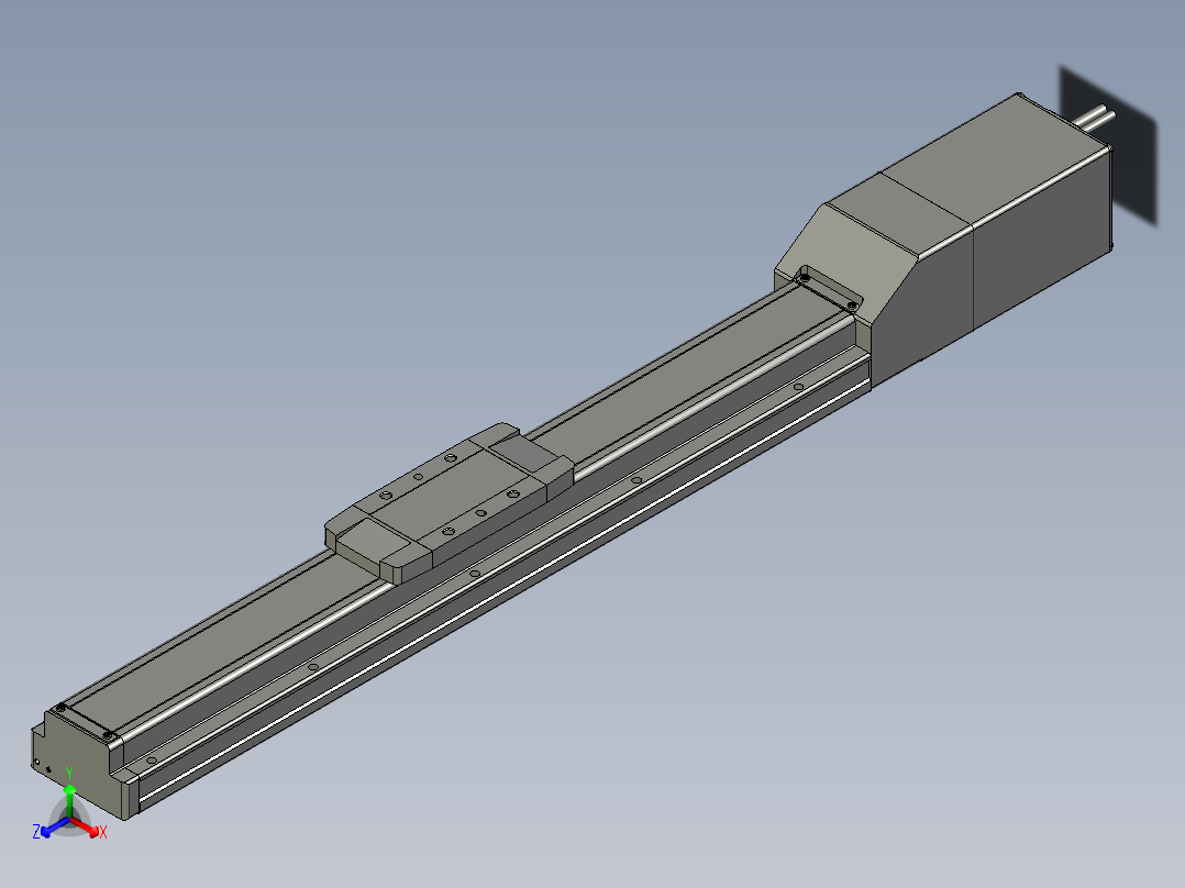 LEFS40S4A-500-S5A2H电动滑台正等轴测图