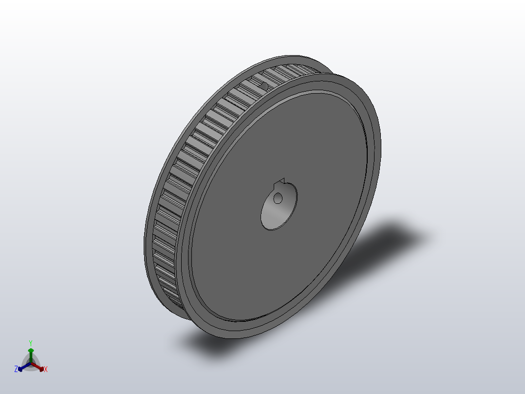 标准型梯形齿同步带轮L型[SLHK-50-075-dk28-D]正等轴测图