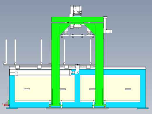 冲床料片自动化送料与桁架机械手取料设计后视缩略图
