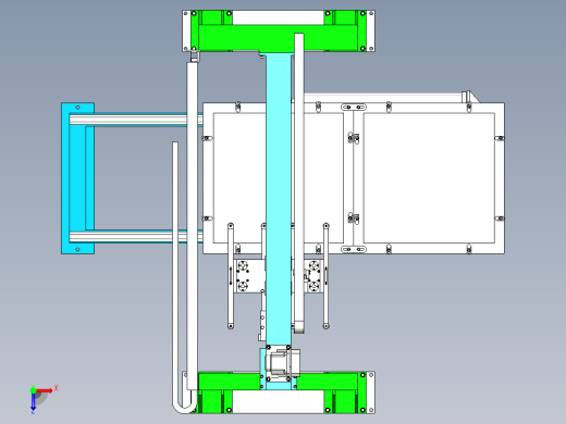 冲床料片自动化送料与桁架机械手取料设计俯视缩略图