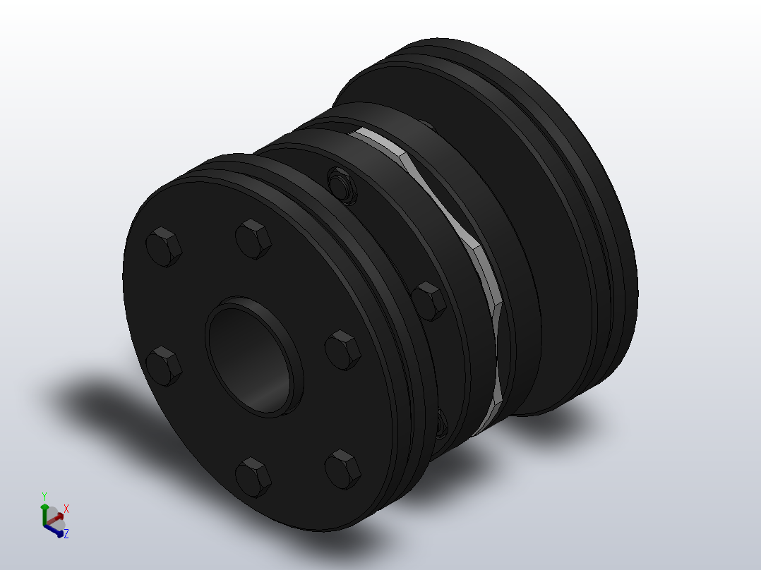 DJM-Y-P型锁紧盘式单型弹性膜片联轴器／SJM-Y-P型锁紧盘式双型弹性膜片联轴器_DJM-21-Y-P-190／Y-P-190-312主视图
