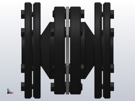 DJM-Y-P型锁紧盘式单型弹性膜片联轴器／SJM-Y-P型锁紧盘式双型弹性膜片联轴器_DJM-21-Y-P-190／Y-P-190-312右视缩略图