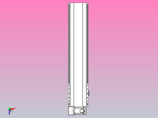 皮带直线轴半封闭可选导轨TPA-HNB-202D-140-L700-LU-Y-P75-N3俯视缩略图