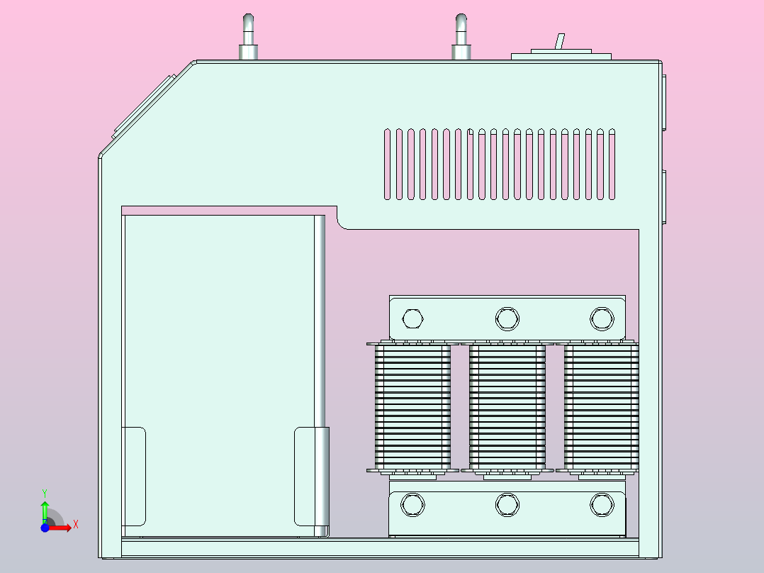 BAFB□-25~30-□-B智能组合式低电压并联电容器三维模型202310前视图