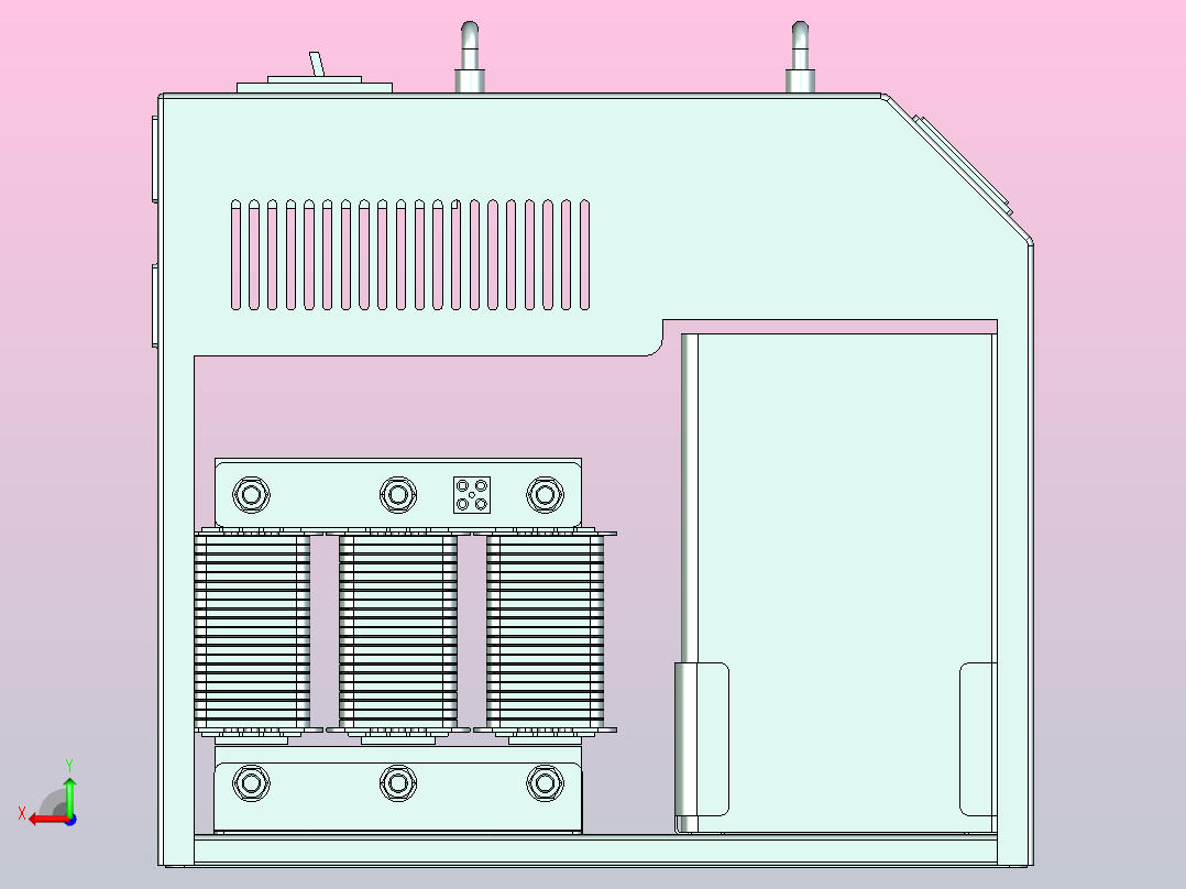 BAFB□-25~30-□-B智能组合式低电压并联电容器三维模型202310后视图