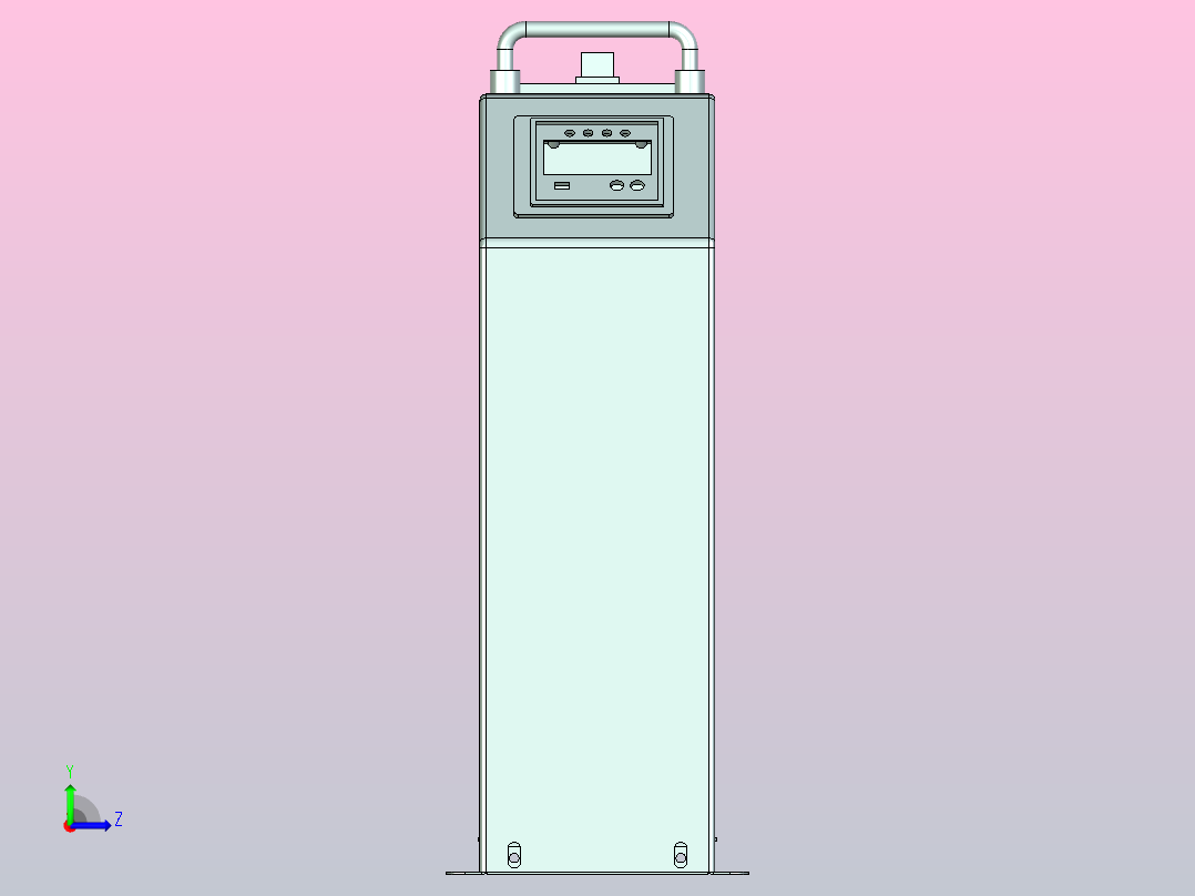 BAFB□-25~30-□-B智能组合式低电压并联电容器三维模型202310左视图