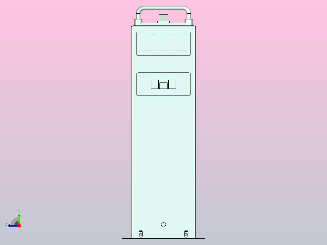 BAFB□-25~30-□-B智能组合式低电压并联电容器三维模型202310右视图