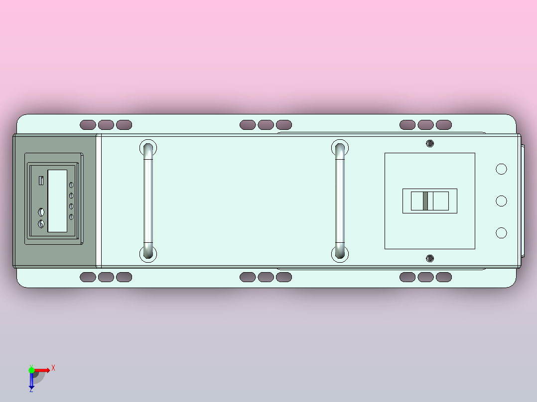 BAFB□-25~30-□-B智能组合式低电压并联电容器三维模型202310俯视图