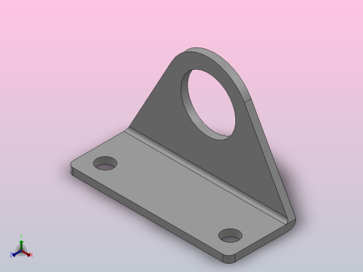 LB固定支架[LB63固定支架]气缸支架正等轴测缩略图