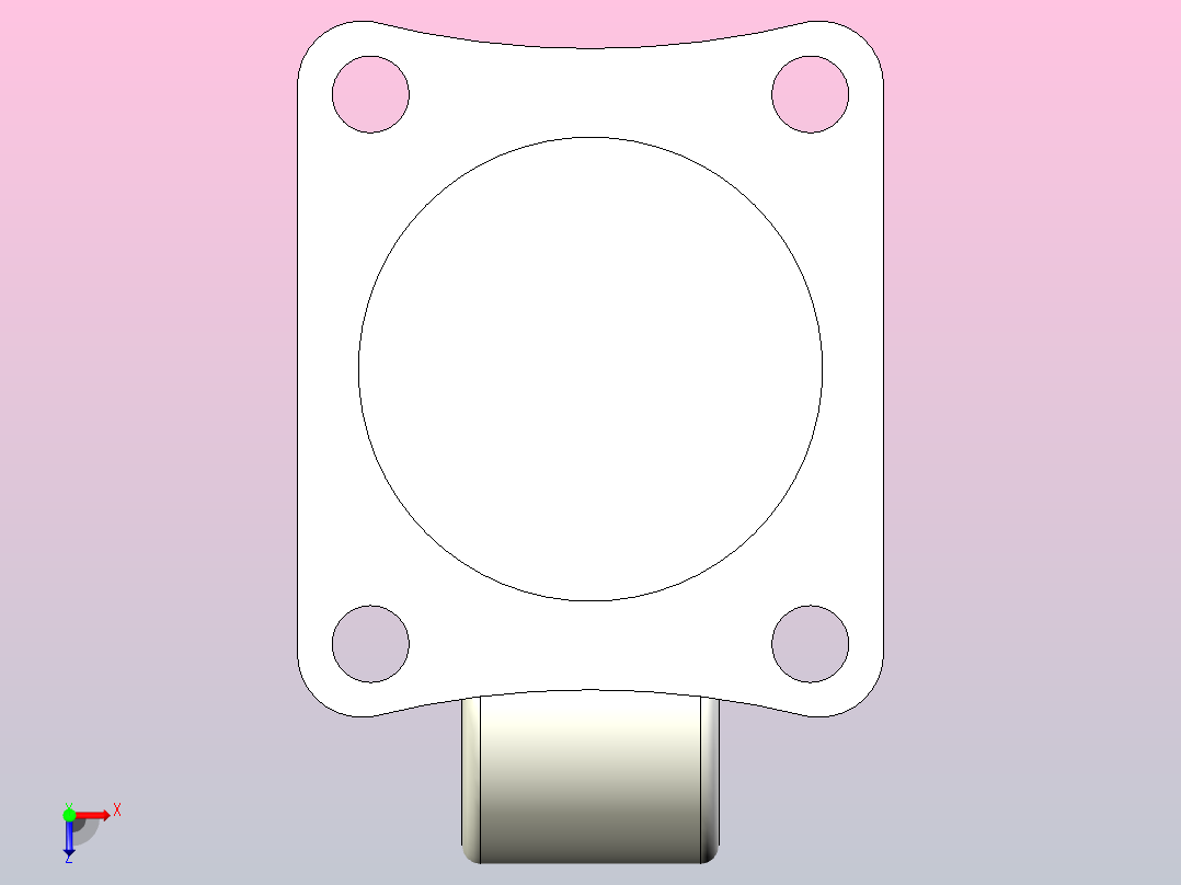 脚轮CKD01-D32-NA俯视图