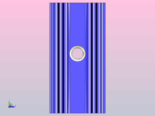 蓝色散热器尺寸25 x 12 6 x 6 5 mm孔13 5mm左视缩略图