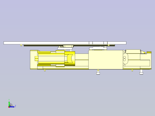 一款薄型XY滑台3D模型左视缩略图