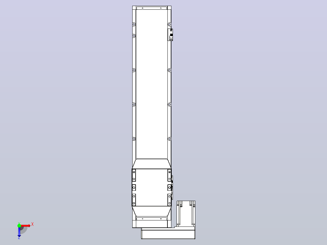 滚珠丝杠直线轴内置导轨TPA-GCR-170-2510C-L650-ML-M75-N3俯视图