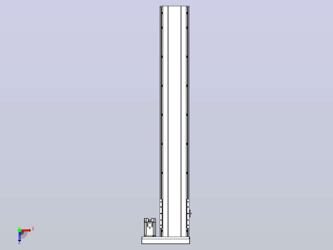 日规模组半封闭丝杆TPA-HNR-202D-2510C-L1250-ML-C-P75-N3俯视图