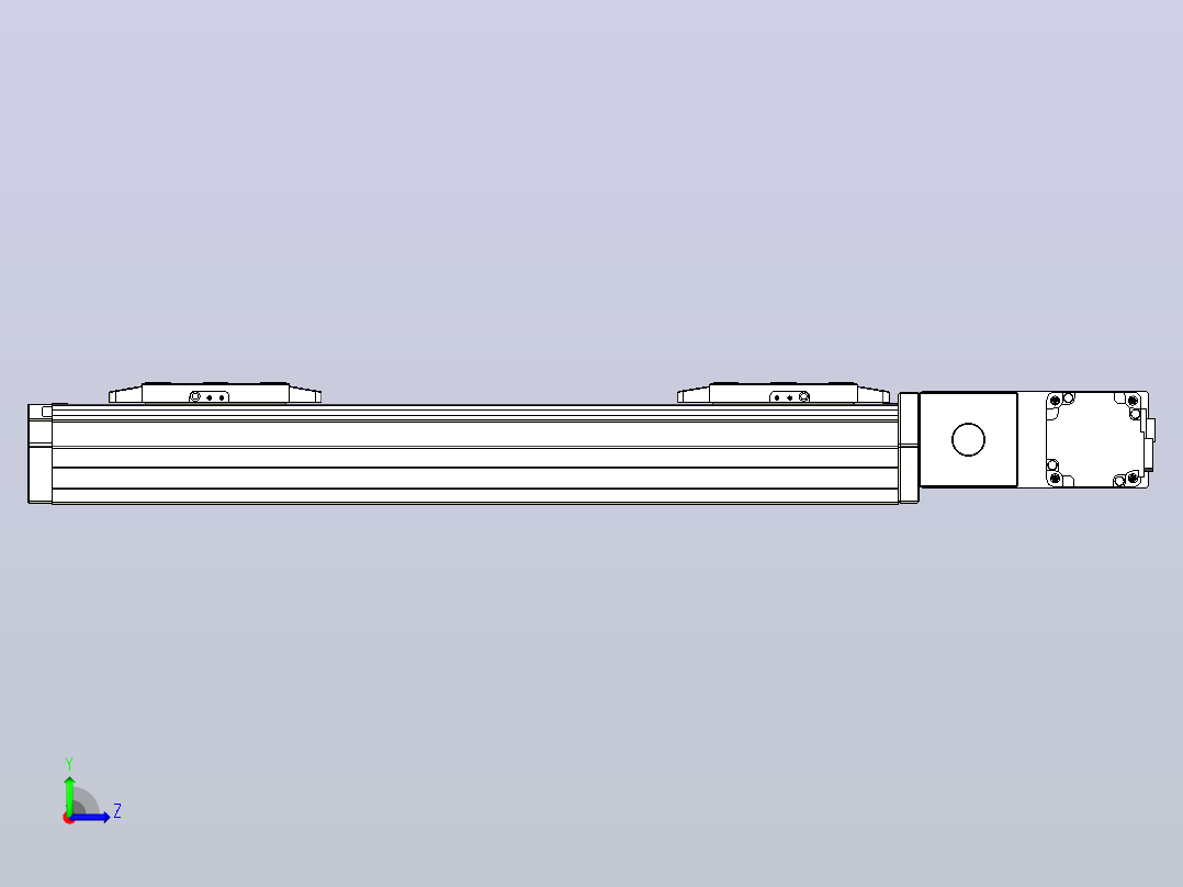 皮带直线轴双滑块型TPA-GCBS-80-P60-L100-QR-M20-N3左视图