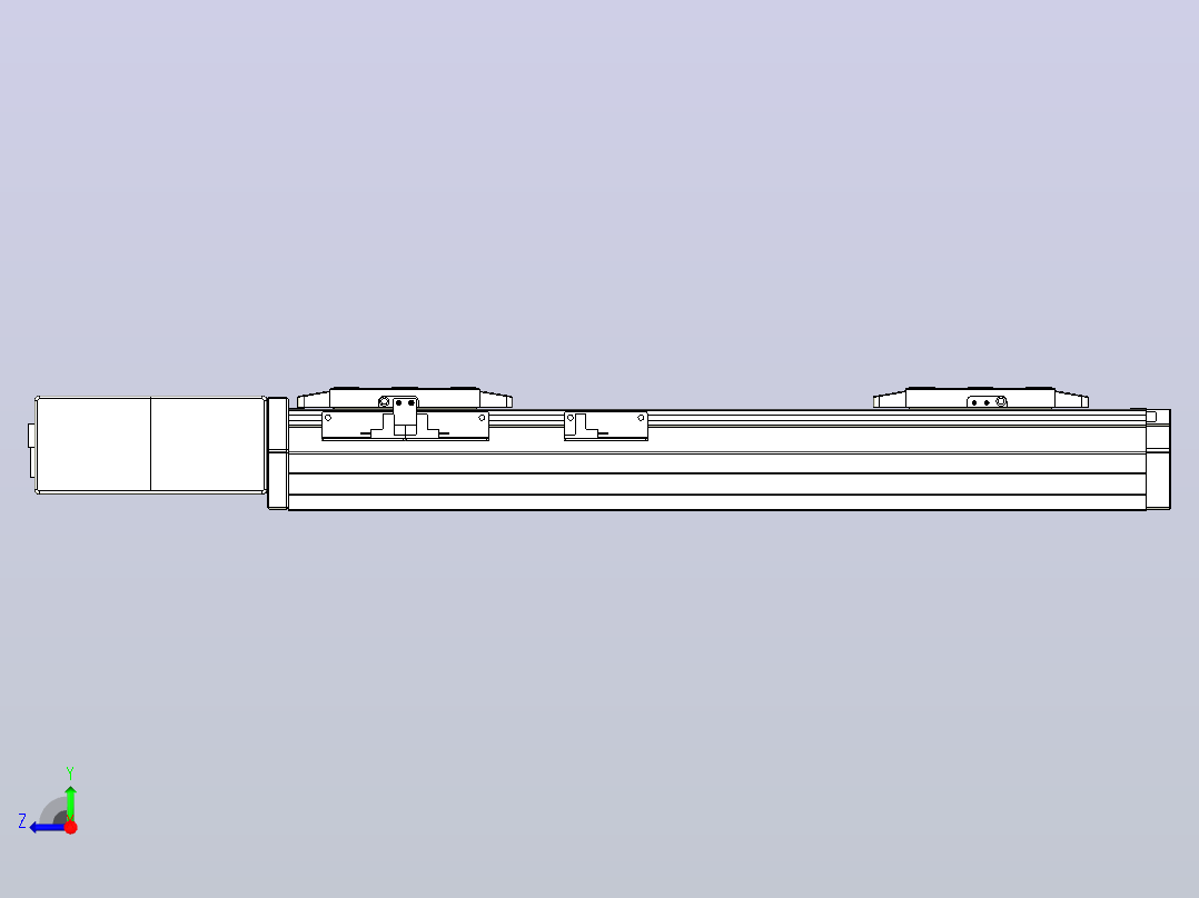 皮带直线轴双滑块型TPA-GCBS-80-P60-L100-QR-M20-N3右视图
