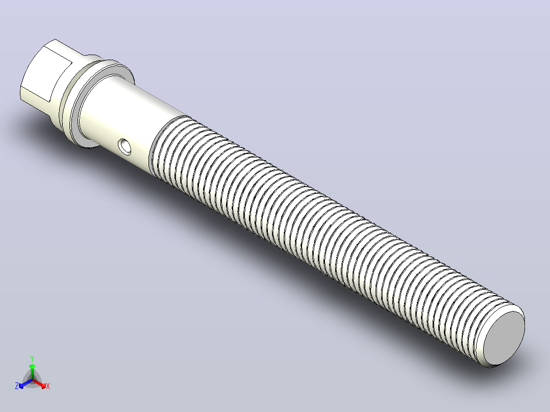 输送机的调谐器螺栓M30x245正等轴测图