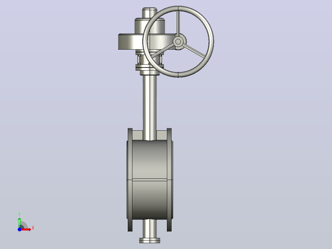Dt943H(F)-10C.P.R.V-B[DN200]阀，截止阀，风阀，蝶阀前视图