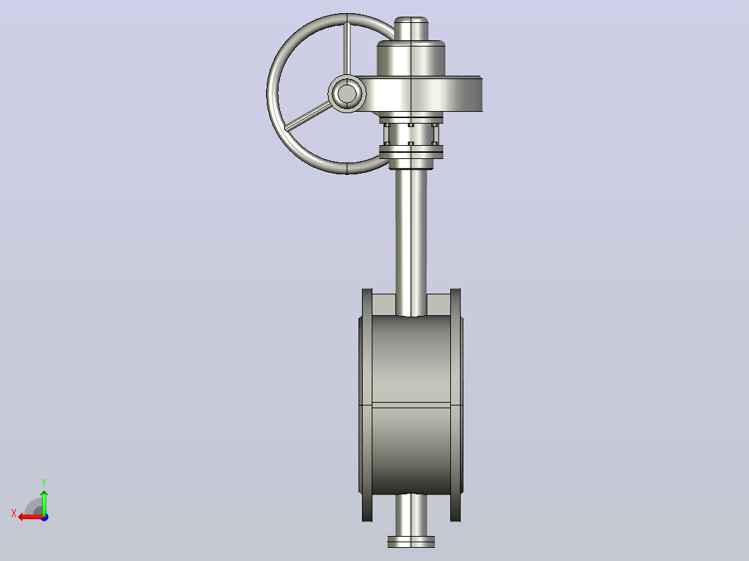 Dt943H(F)-10C.P.R.V-B[DN200]阀，截止阀，风阀，蝶阀后视图