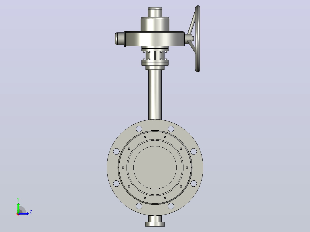Dt943H(F)-10C.P.R.V-B[DN200]阀，截止阀，风阀，蝶阀左视图