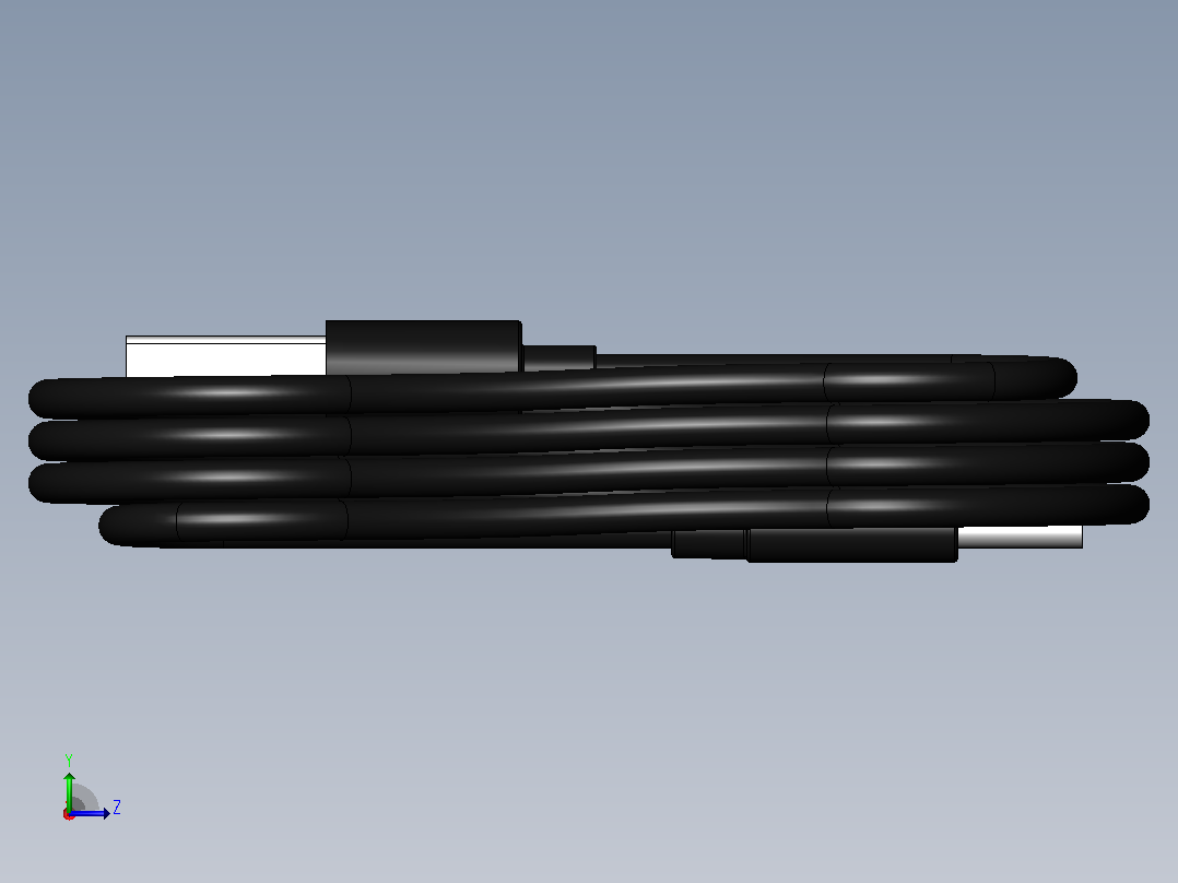 USB кабель _ USB 电缆左视图