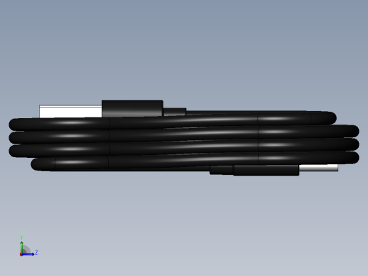 USB кабель _ USB 电缆左视缩略图