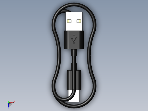USB кабель _ USB 电缆俯视缩略图