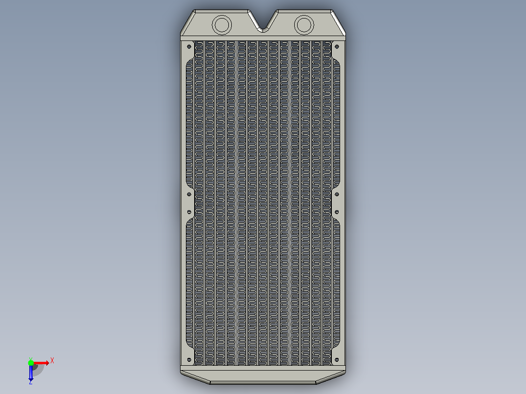 280mm一体式散热器13俯视图