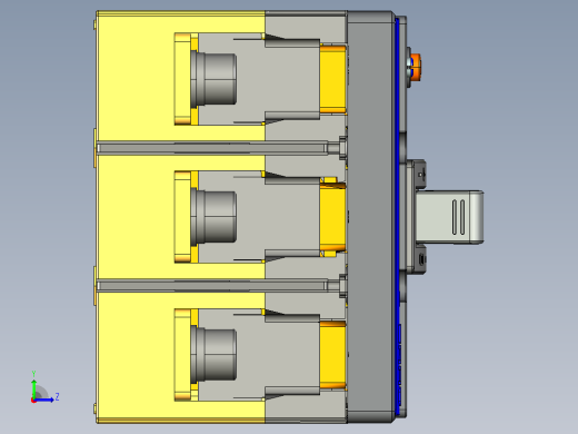 NXMLE-250H 3P剩余电流动作断路器三维模型202209左视缩略图