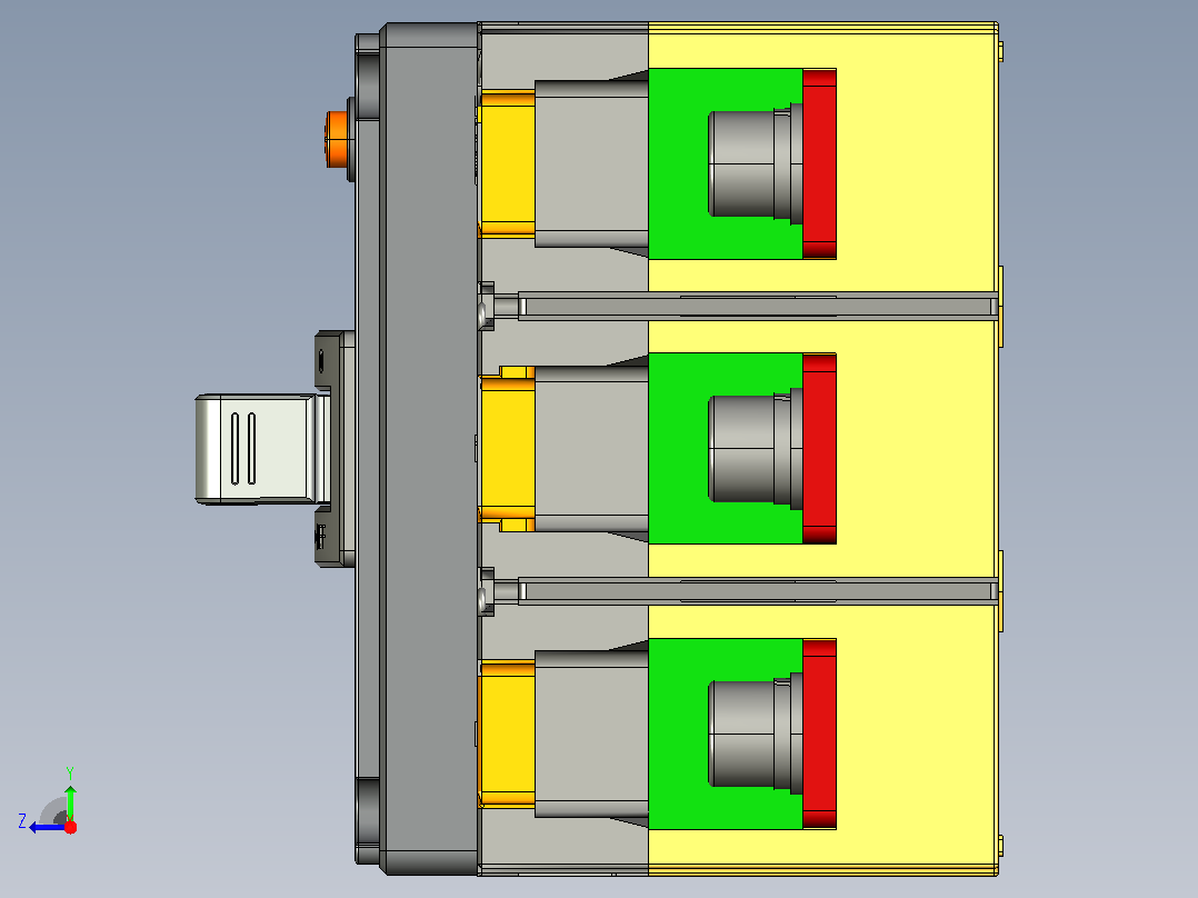 NXMLE-250H 3P剩余电流动作断路器三维模型202209右视图