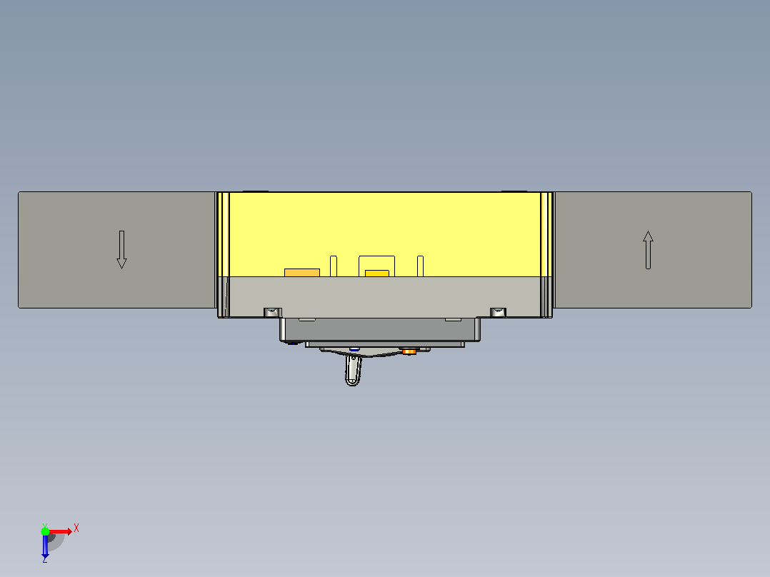 NXMLE-250H 3P剩余电流动作断路器三维模型202209俯视图