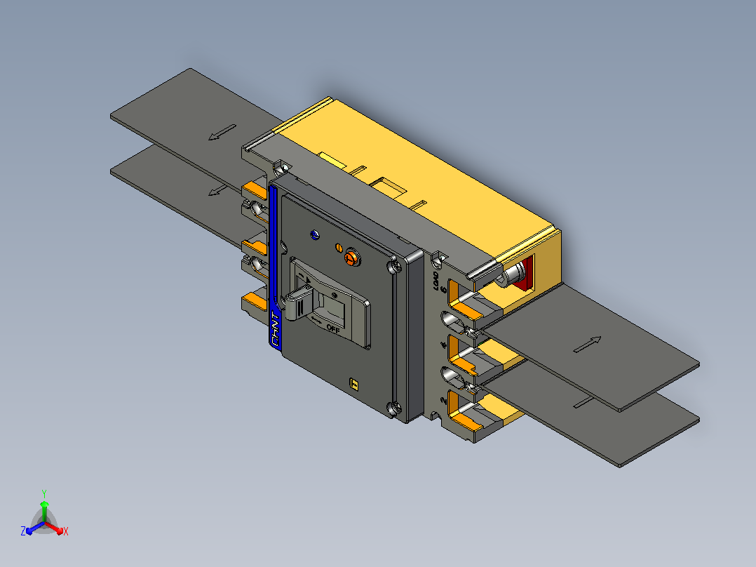 NXMLE-250H 3P剩余电流动作断路器三维模型202209正等轴测图