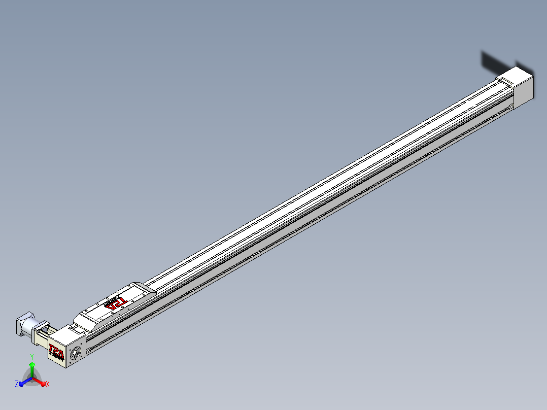 伺服电机集成皮带传动直线执行器TPA-OCB-80-140-L1550-DL-J60-N3主视图