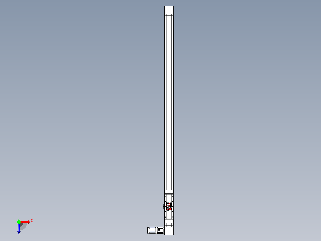 伺服电机集成皮带传动直线执行器TPA-OCB-80-140-L1550-DL-J60-N3俯视图