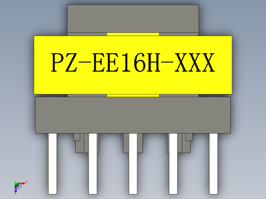 EE16水平变压器5+5引脚俯视图