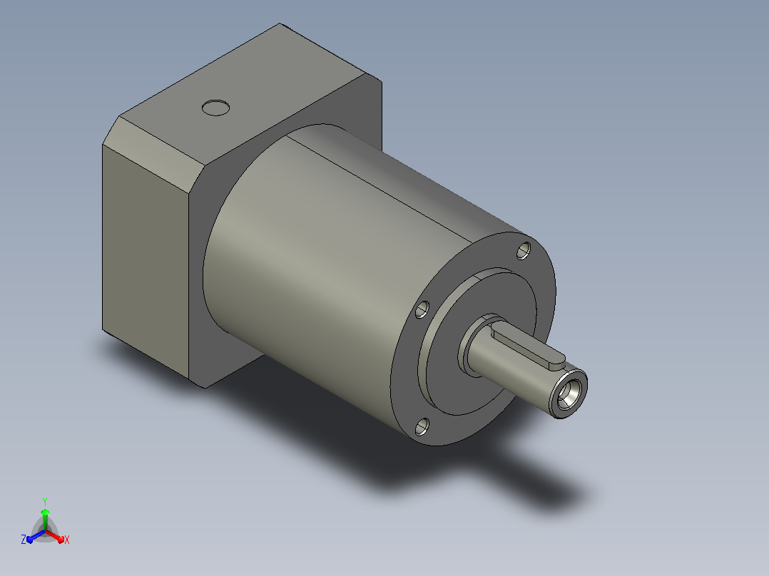 间隙减速器gearbox_gbx060005k_gbk_060_070_3_f主视图
