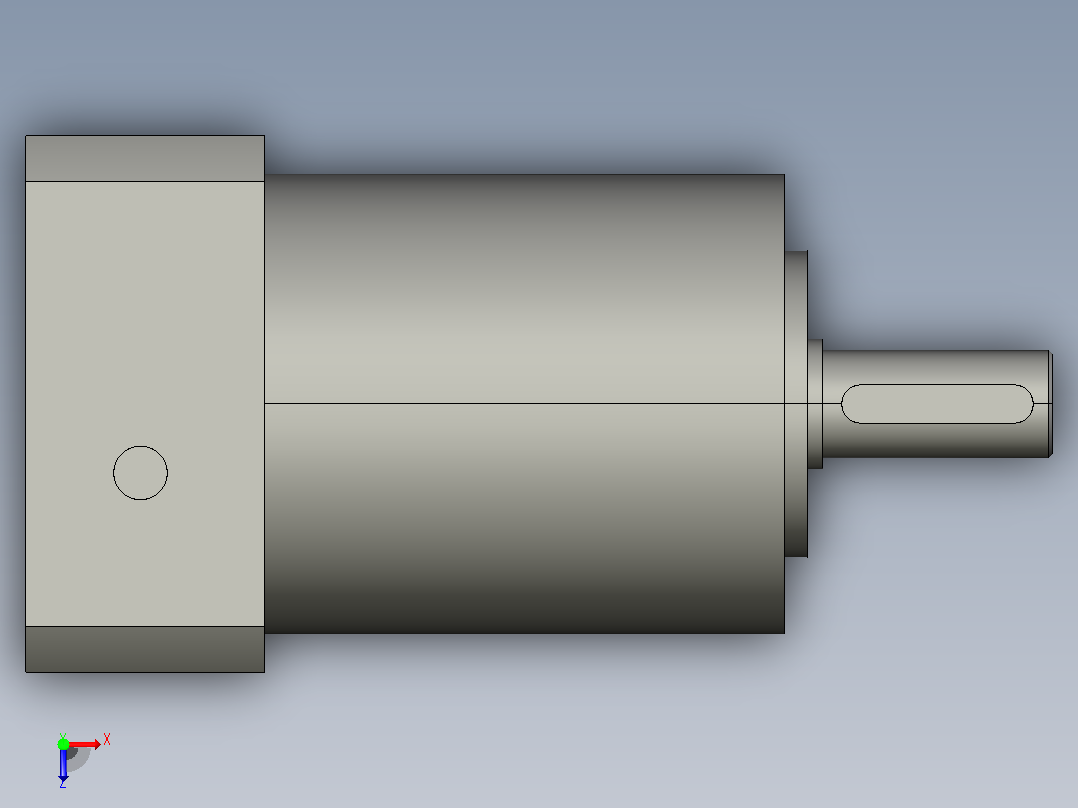 间隙减速器gearbox_gbx060005k_gbk_060_070_3_f俯视图