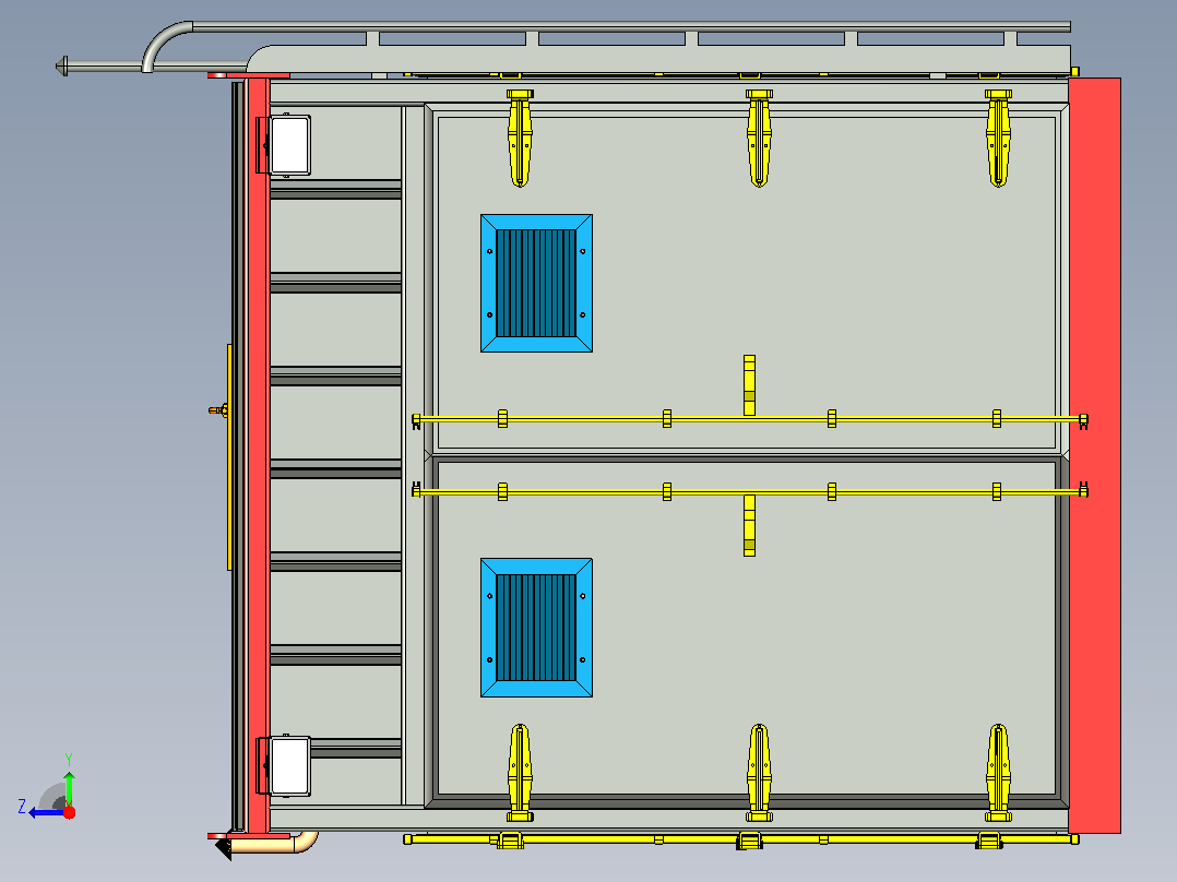 移动式渗碳剂工作站CATIA V5 r21模型右视图