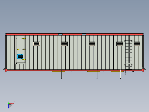 移动式渗碳剂工作站CATIA V5 r21模型俯视缩略图