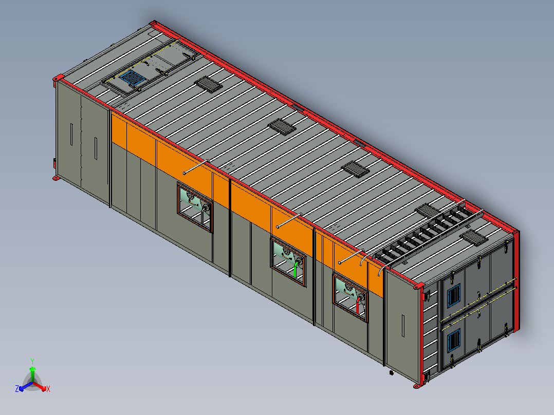 移动式渗碳剂工作站CATIA V5 r21模型正等轴测图