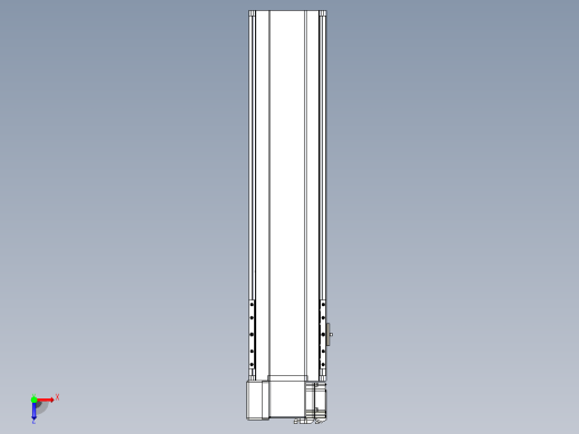 皮带直线轴半封闭可选导轨TPA-HNB-175D-140-L550-LP-Y-P75-N3俯视缩略图