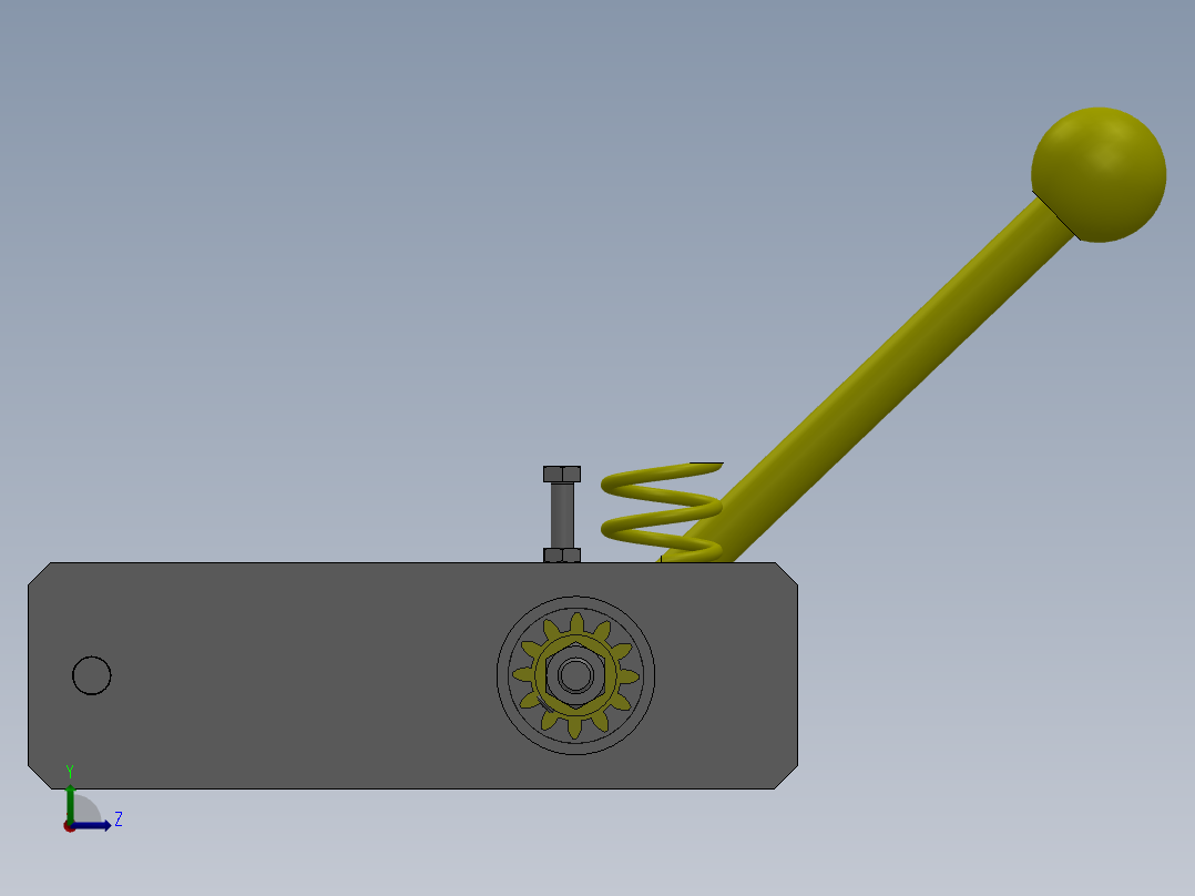 O形圈的零件固定机构左视图
